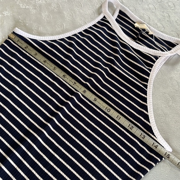 NWT See You Monday Racerback Knit Midi Dress Navy‎ White Size M - Picture 9 of 11